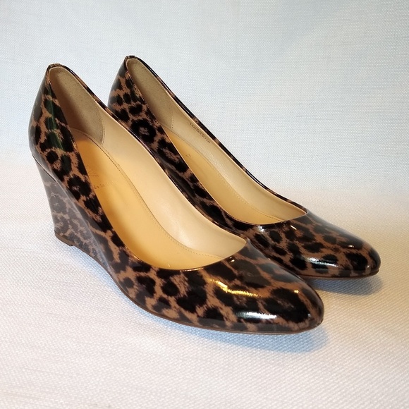 j crew leopard wedges